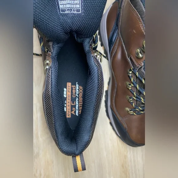 Skechers Men's Relaxed Fit: Relment - Pelmo WP Hiking Boots Brown Size 12 - Picture 8 of 9